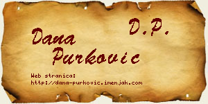 Dana Purković vizit kartica